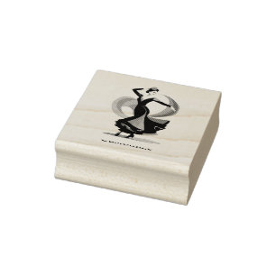 Flamenco-Tänzer Thunder_Cove Gummistempel