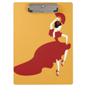 Flamenco-Tänzer-Zwischenablage Klemmbrett