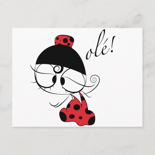 Flamenco-Tänzerin! Postkarte (Vorderseite)