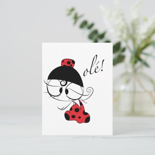 Flamenco-Tänzerin! Postkarte (Stehend Vorderseite)