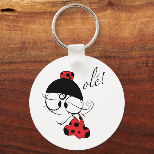 Flamenco-Tänzerin! Schlüsselanhänger (Vorderseite)