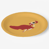 Flamenco Tanzerpapierplatte Pappteller (Schrägansicht)