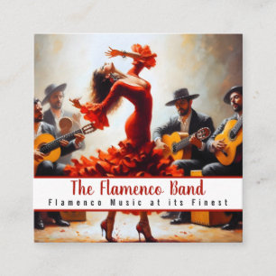 Flamenco-Tanzlehrer-Band Quadratische Visitenkarte