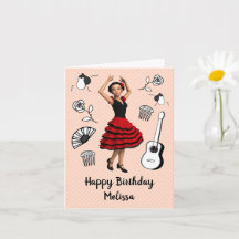 Flamenco-Thema - Niedliche Dancer Doll Birthday od