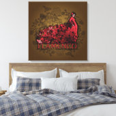 Flamenco - ummantelte Canvas Leinwanddruck (Insitu (Schlafzimmer))