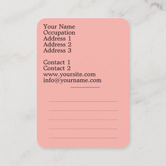 Flamenco - Visitenkarte (Rückseite)