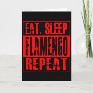 Flamengo Fußball - T-Shirt Eat Sleep Flamengo Repe Karte