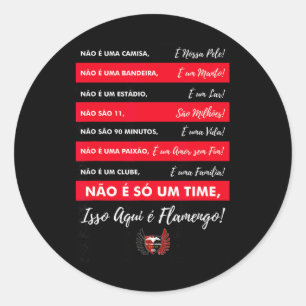 Flamengo Fußball - T-Shirt Isso Aqui é Flamengo Runder Aufkleber