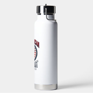 Flamerikanischer Patriot Flamingo Vintage Vektor Trinkflasche