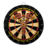 Flames Caduceus Dartboard mit benutzerdefiniertem  Dartscheibe (vorne)