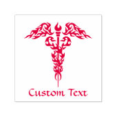 Flames Caduceus Permastempel (Design)