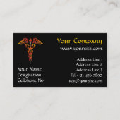 Flames Caduceus Visitenkarte (Vorderseite)