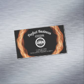 Flames Creative Unique Modern Trendy Add Your Logo Magnetische Visitenkarte (Beispiel)