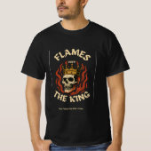 Flames Obey the King – Crowned Skull Fire T-Shirt  (Vorderseite)
