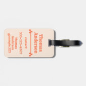 Flames of a Candle Color Combination Gepäckanhänger (Rückseite horizontal)