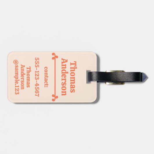 Flames of a Candle Color Combination Gepäckanhänger (Rückseite horizontal)