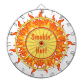 Flames of Fire Personalized Dartscheibe (vorne)