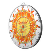 Flames of Fire Personalized Dartscheibe (Vorderseite rechts)