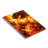 Flames of Passion Abstract Art Notebook  Notizblock (Rechte Seite)