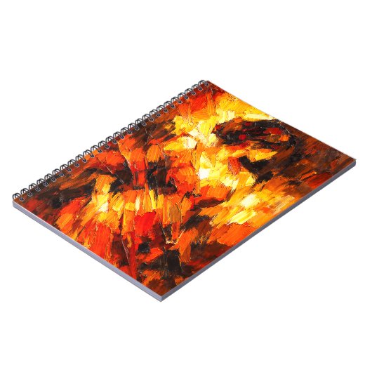 Flames of Passion Abstract Art Notebook  Notizblock (Linke Seite)