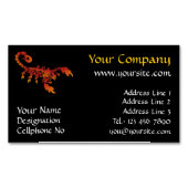 Flames Scorpion Business Card Magnet (Vorderseite)