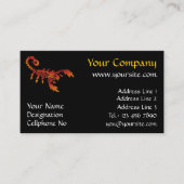 Flames Scorpion Business Card Visitenkarte (Vorderseite)