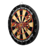 Flames Scorpion Dartboard mit benutzerdefiniertem Dartscheibe (Vorderseite rechts)