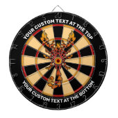 Flames Scorpion Dartboard mit benutzerdefiniertem  Dartscheibe (vorne)