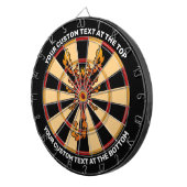 Flames Scorpion Dartboard mit benutzerdefiniertem Dartscheibe (Vorderseite rechts)