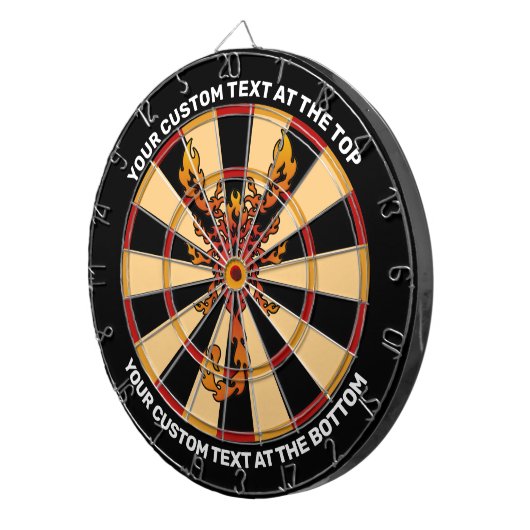 Flames Scorpion Dartboard mit benutzerdefiniertem Dartscheibe (Vorderseite rechts)