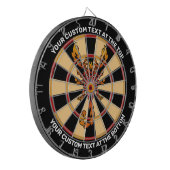 Flames Scorpion Dartboard mit benutzerdefiniertem Dartscheibe (Vorderseite Links)