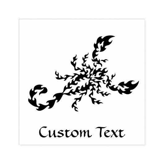 Flames Scorpion Gummistempel (Prägung)