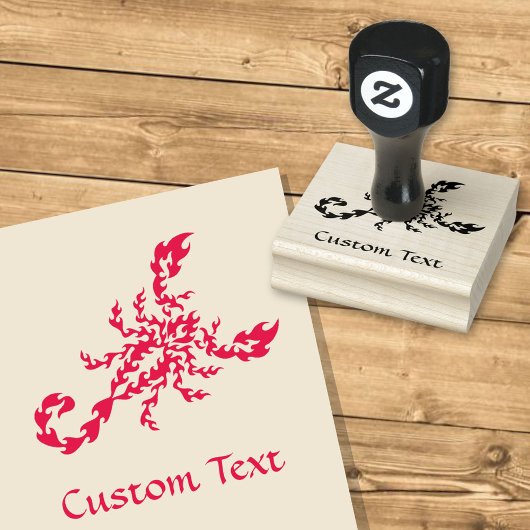 Flames Scorpion Gummistempel