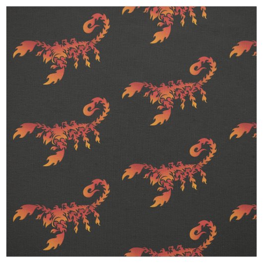 Flames Scorpion Muster Fabric Stoff (Muster)