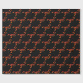 Flames Scorpion Muster Wrapping Paper Geschenkpapier (Flach)