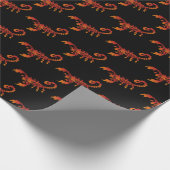 Flames Scorpion Muster Wrapping Paper Geschenkpapier (Ecke)