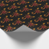 Flames Scorpion Pattern Geschenkpapier (Ecke)