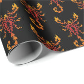 Flames Scorpion Pattern Geschenkpapier (Rolleneckpunkt)