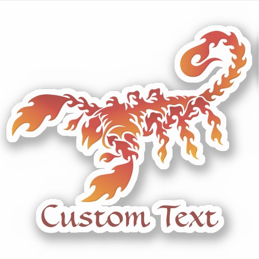 Flames Scorpion Sticker (Vorderseite)