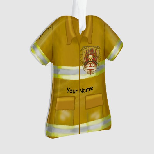 Flames Shield Firefighter ornament (Vorderseite)