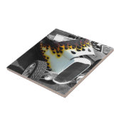 Flamin-Frisierte Auto Fliese (Seite)