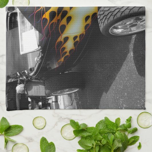 Flamin-Frisierte Auto Geschirrtuch (Gefaltet)