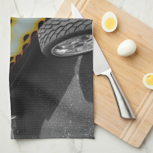 Flamin-Frisierte Auto Geschirrtuch (Viertel Falte)