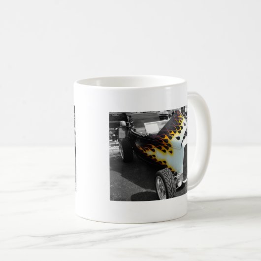 Flamin-Frisierte Auto Kaffeetasse (VorderseiteRechts)