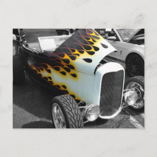Flamin-Frisierte Auto Postkarte