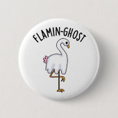 Flamin-ghost Funny Flamingo Ghost Pun Button (Vorderseite)