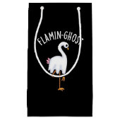 Flamin-ghost Funny Flamingo Ghost Pun Dark BG Kleine Geschenktüte (Vorderseite)
