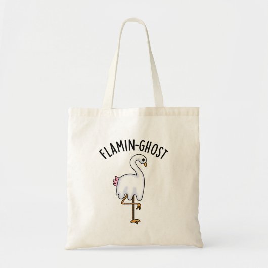 Flamin-ghost Funny Flamingo Ghost Pun Tragetasche (Vorne)
