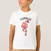 Flamin-go Funny Flamingo Pun T-Shirt (Vorderseite)