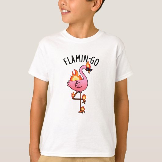 Flamin-go Funny Flamingo Pun T-Shirt (Vorderseite)